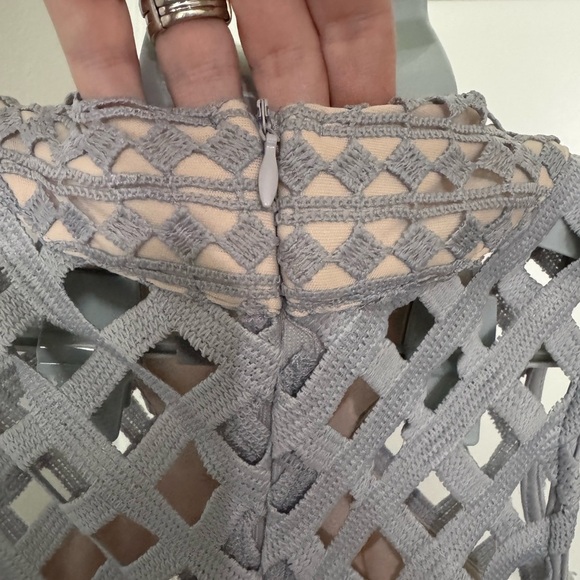 Missguided Carli Bybel X light blue and nude Bodycon Dress - Picture 7 of 10